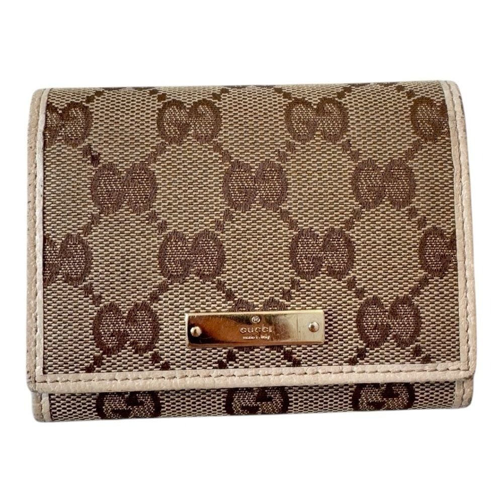 Gucci GG Canvas
Leather Card Case
Beige, Brown